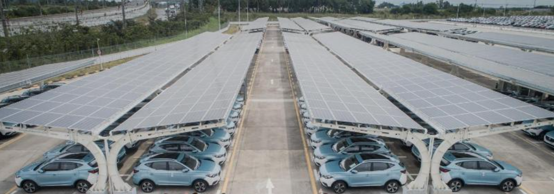汽車太陽能充電車棚
